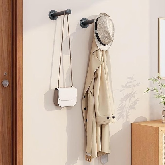 2 PK WALL MOUNTED CLOTHES RACK - Picture 2 of 5